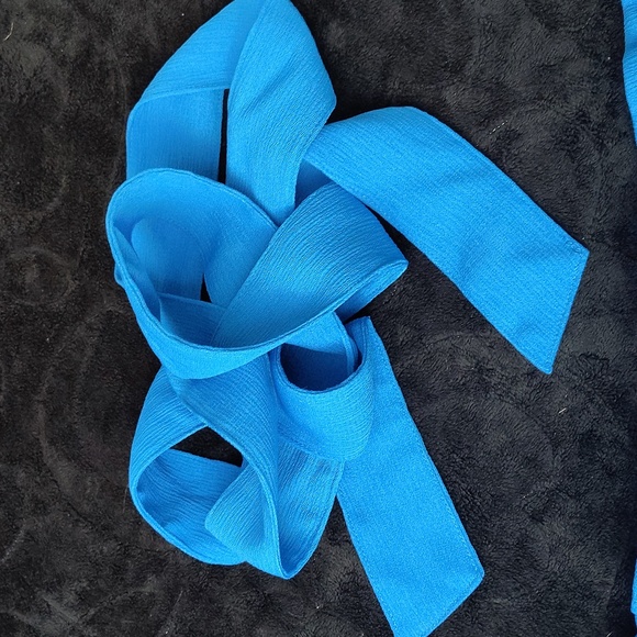 Women's Blue Shorts LOFT OUTLET WOMENS BLUE 💙💙💙💙 SHORTS WITH BELT WRAP - Picture 11 of 12